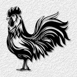 rooster wall art chicken farmhouse ranch home decor 3d model