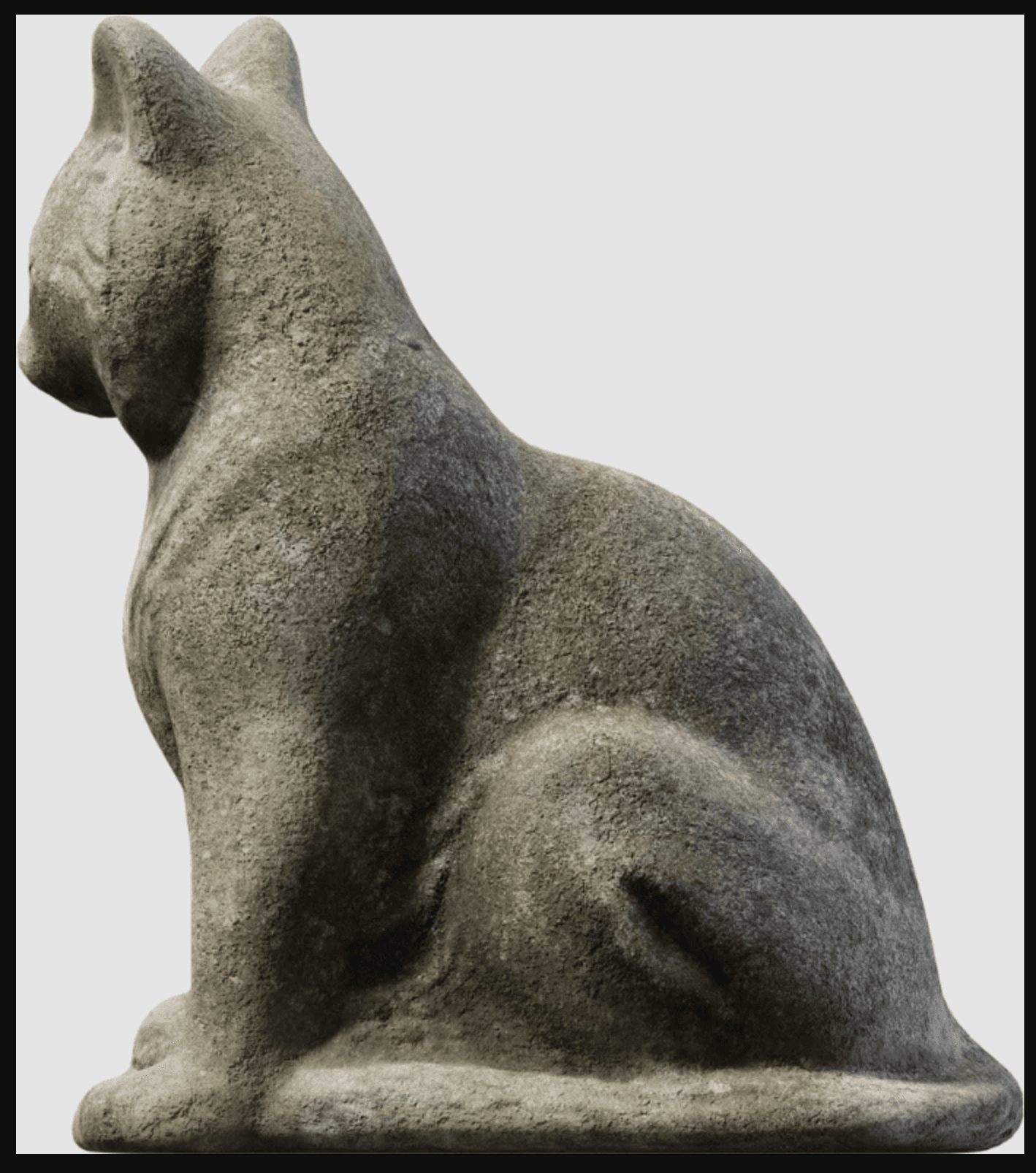 Concrete Cat Statue (Blender Model)  3d model