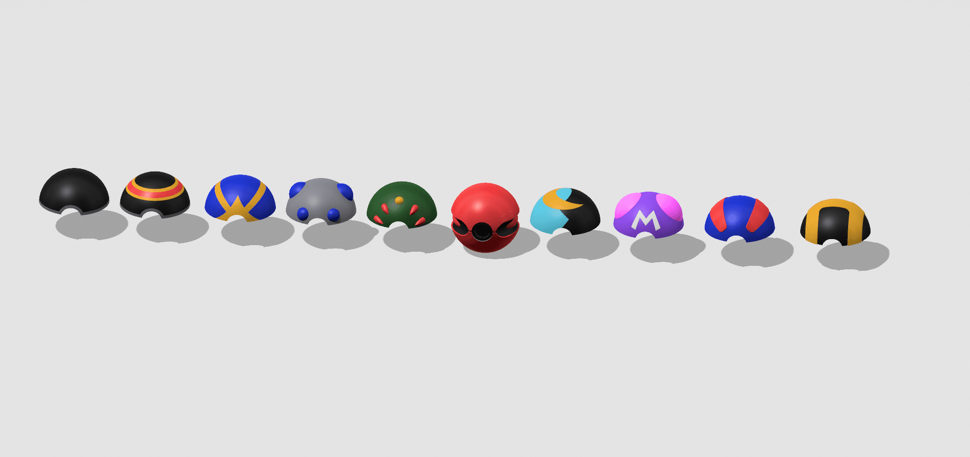 Pokeball Collection 3d model