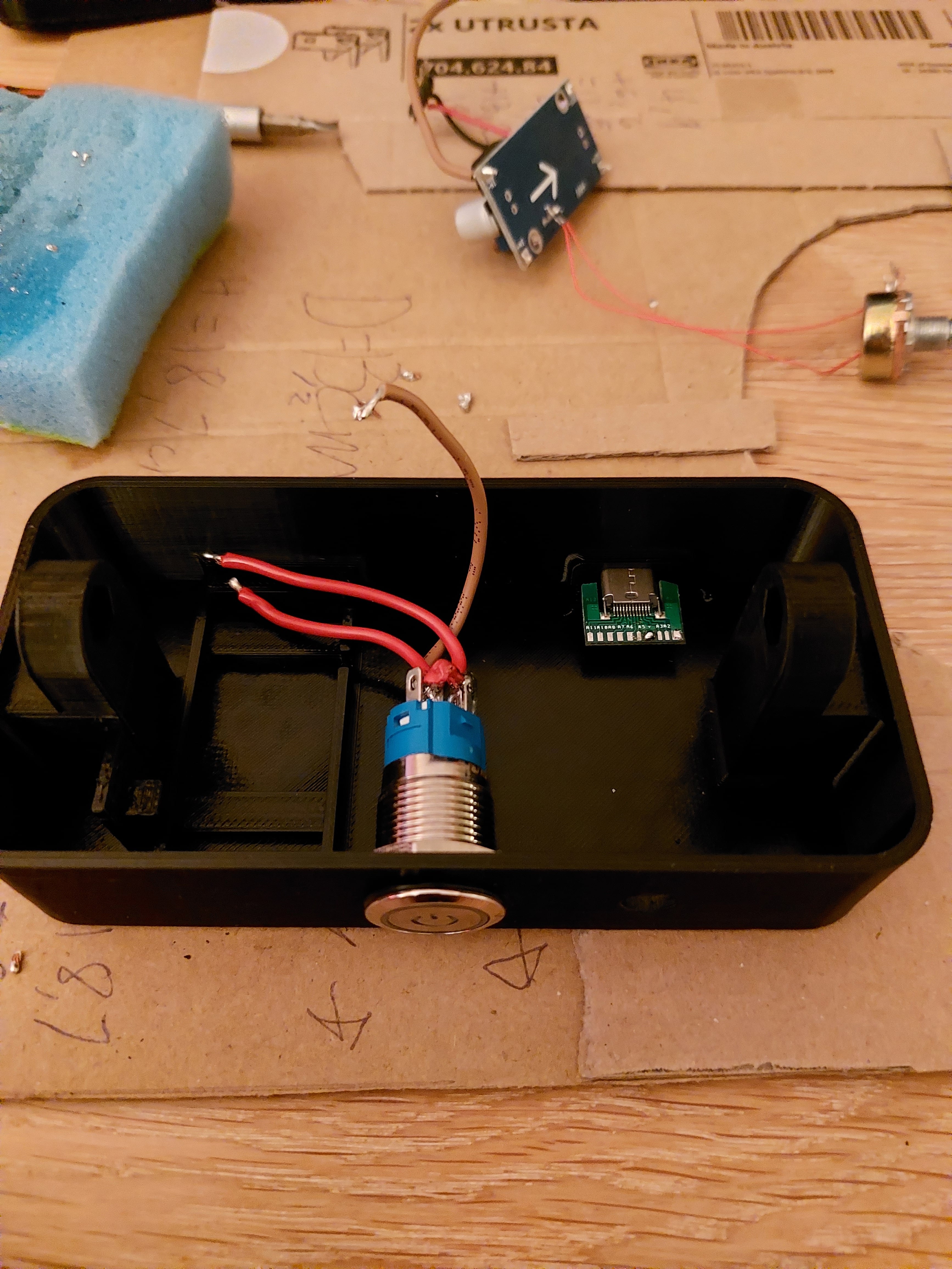 USB C fan controller and solder fume extractor 3d model