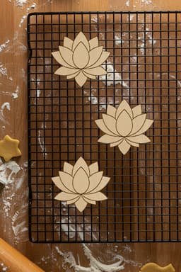 Lotus Cookie Cutter, Biscuit Cutter 3d model