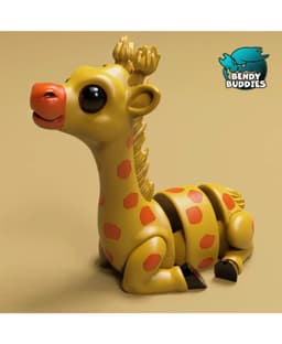Giraffel / Cute Giraffe Articulated / Print-in-Place African Hoofed Animal / Tall Mammal 3d model