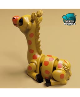 Giraffel / Cute Giraffe Articulated / Print-in-Place African Hoofed Animal / Tall Mammal 3d model
