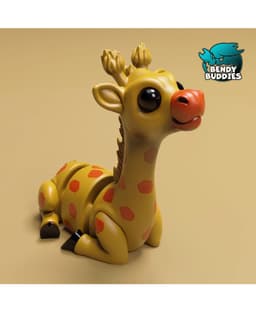Giraffel / Cute Giraffe Articulated / Print-in-Place African Hoofed Animal / Tall Mammal 3d model