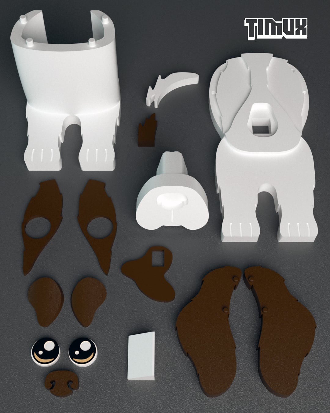 BRITTANY SPANIEL GLASSES HOLDER 3d model