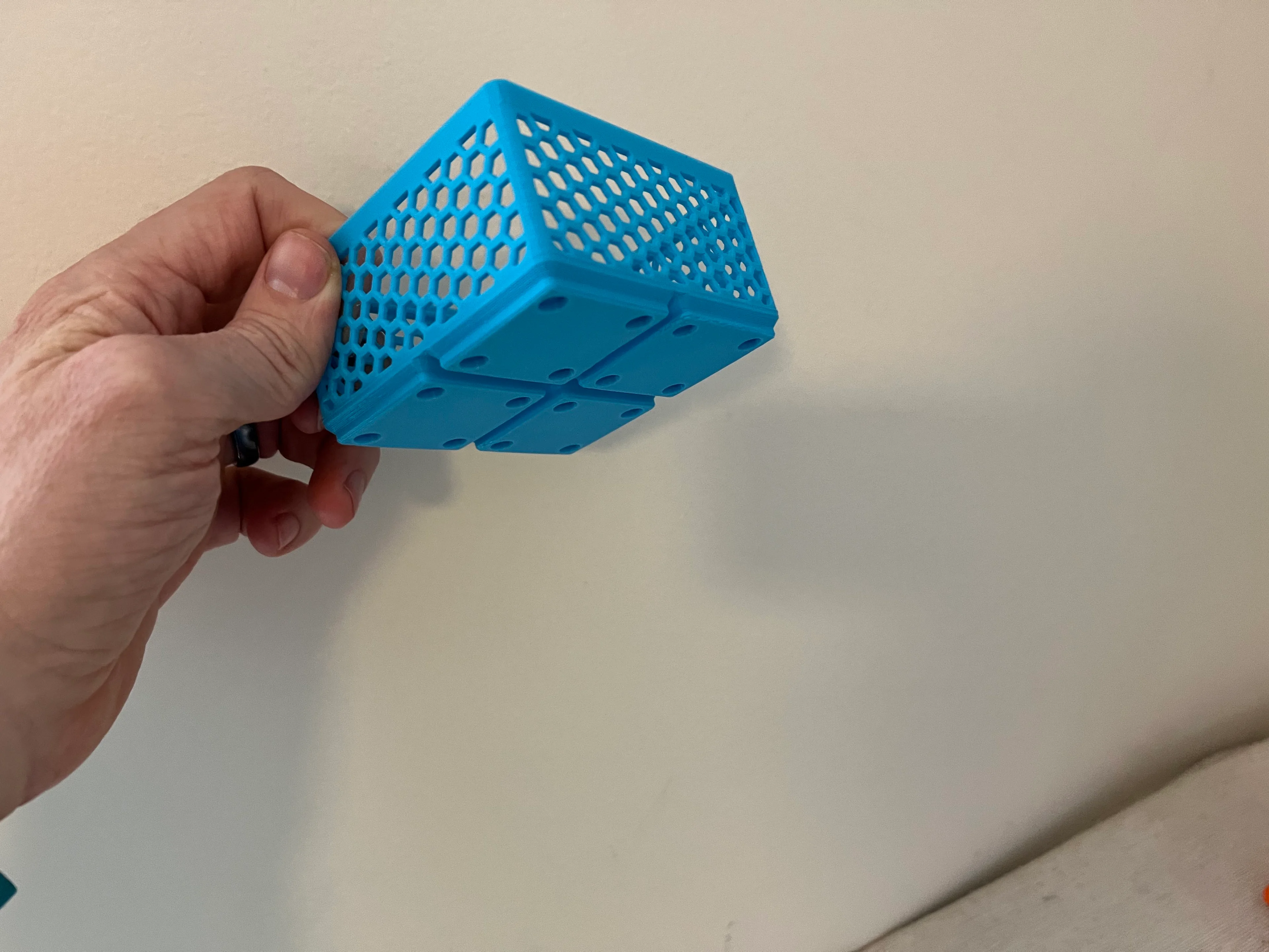 Gridfinity Stackable Cups with Honeycomb Walls 3d model