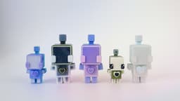 8bit Robot Keychain 3d model