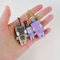 8bit Robot Keychain 3d model