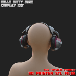 Hello Kitty Juno Cosplay Headphones Overwatch 3d model