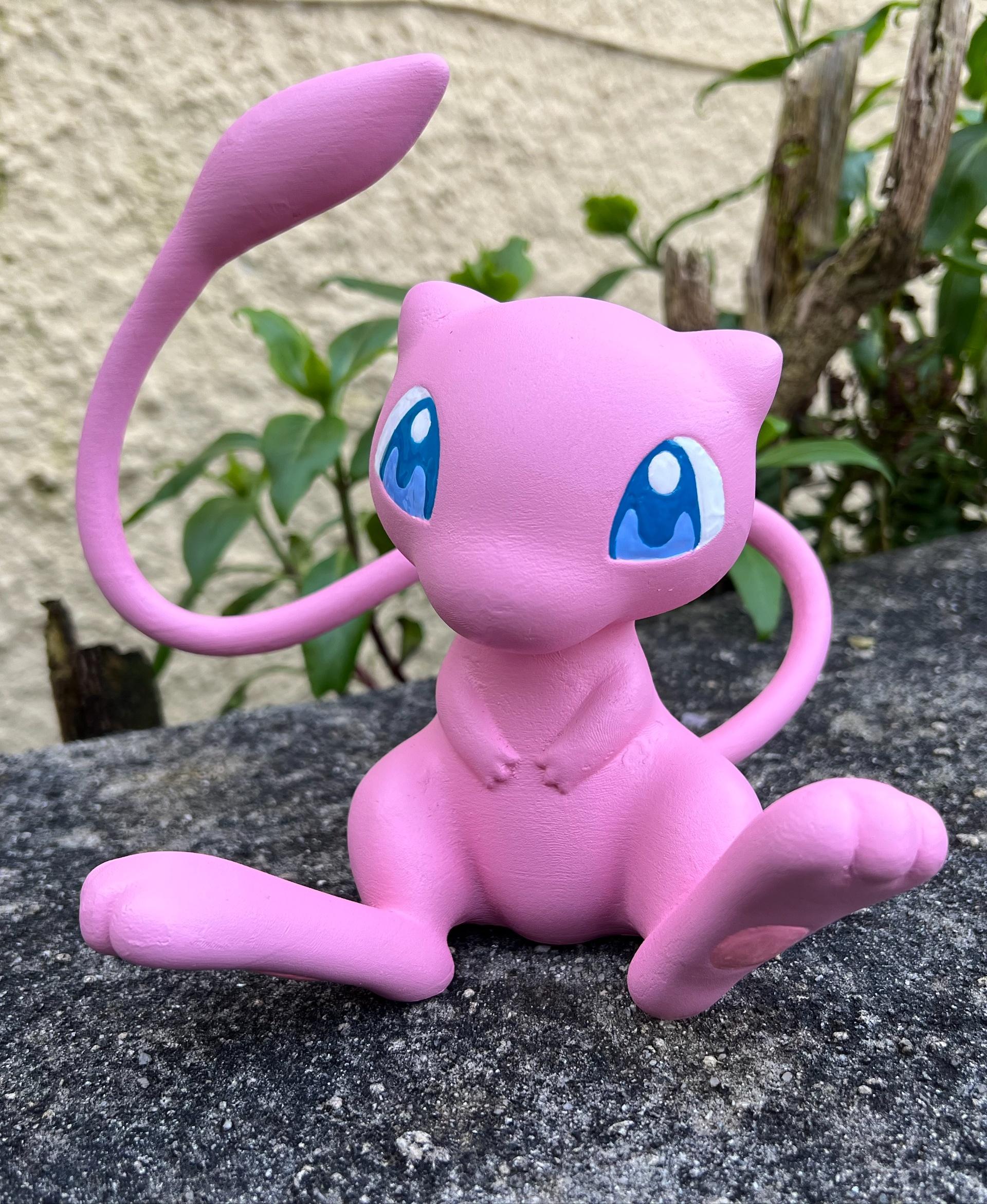 Mew(Pokémon) - First real project that we put effort into, 3 layers of primer, 3 times sanding, 3 layers of paint and all done. Excellent model! - 3d model