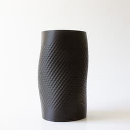 Organic cylindrical vase with a square texture 3d model