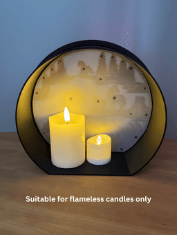 Deer Lamp Wildlife Winter scene Night Light Candle Holder Tea Light Holder Deer Decor 3d model