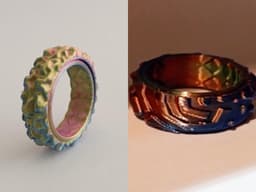 Fidget Ring the hat gotelé & Zig Zag 3d model