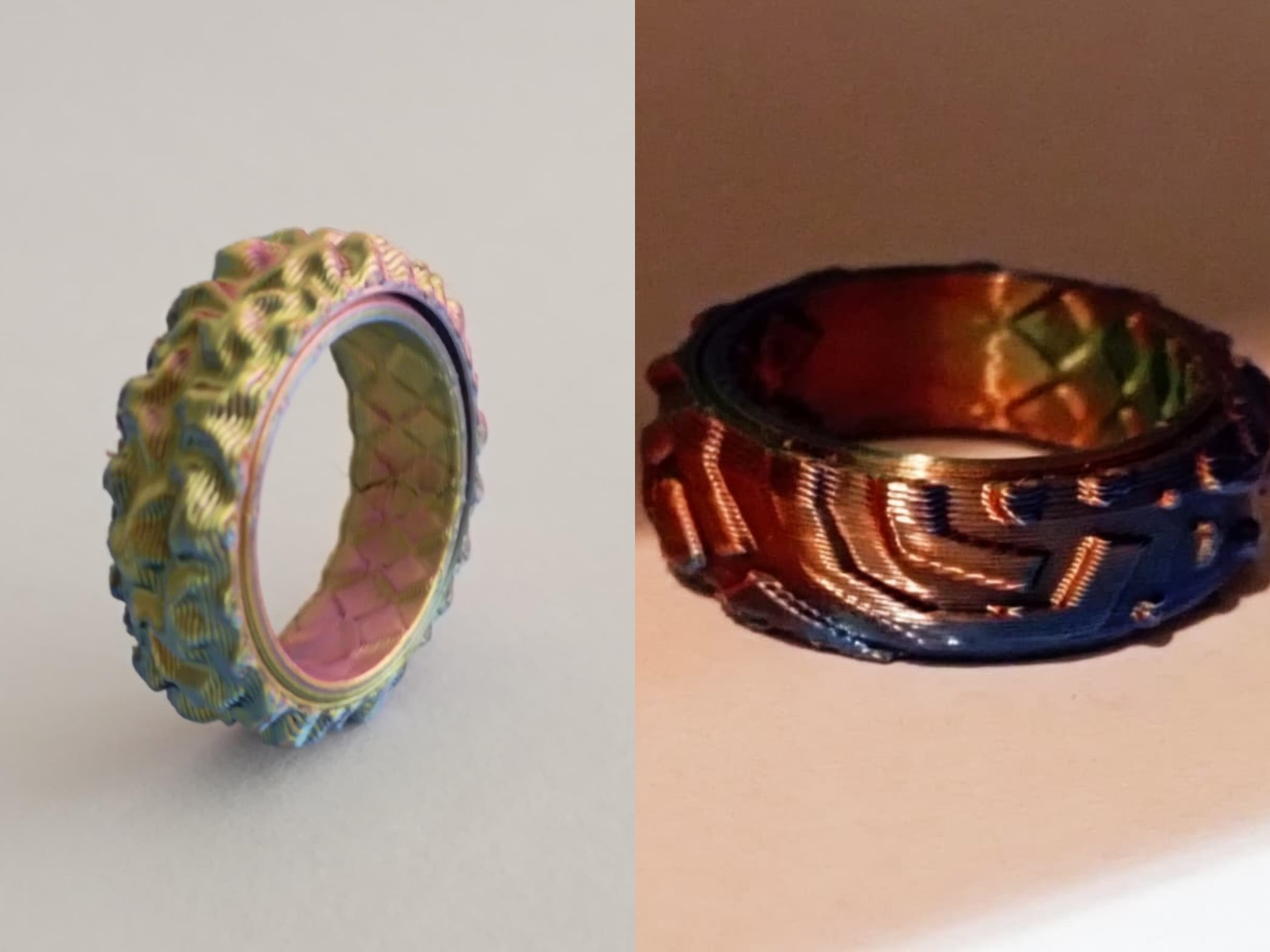 Fidget Ring the hat gotelé & Zig Zag 3d model