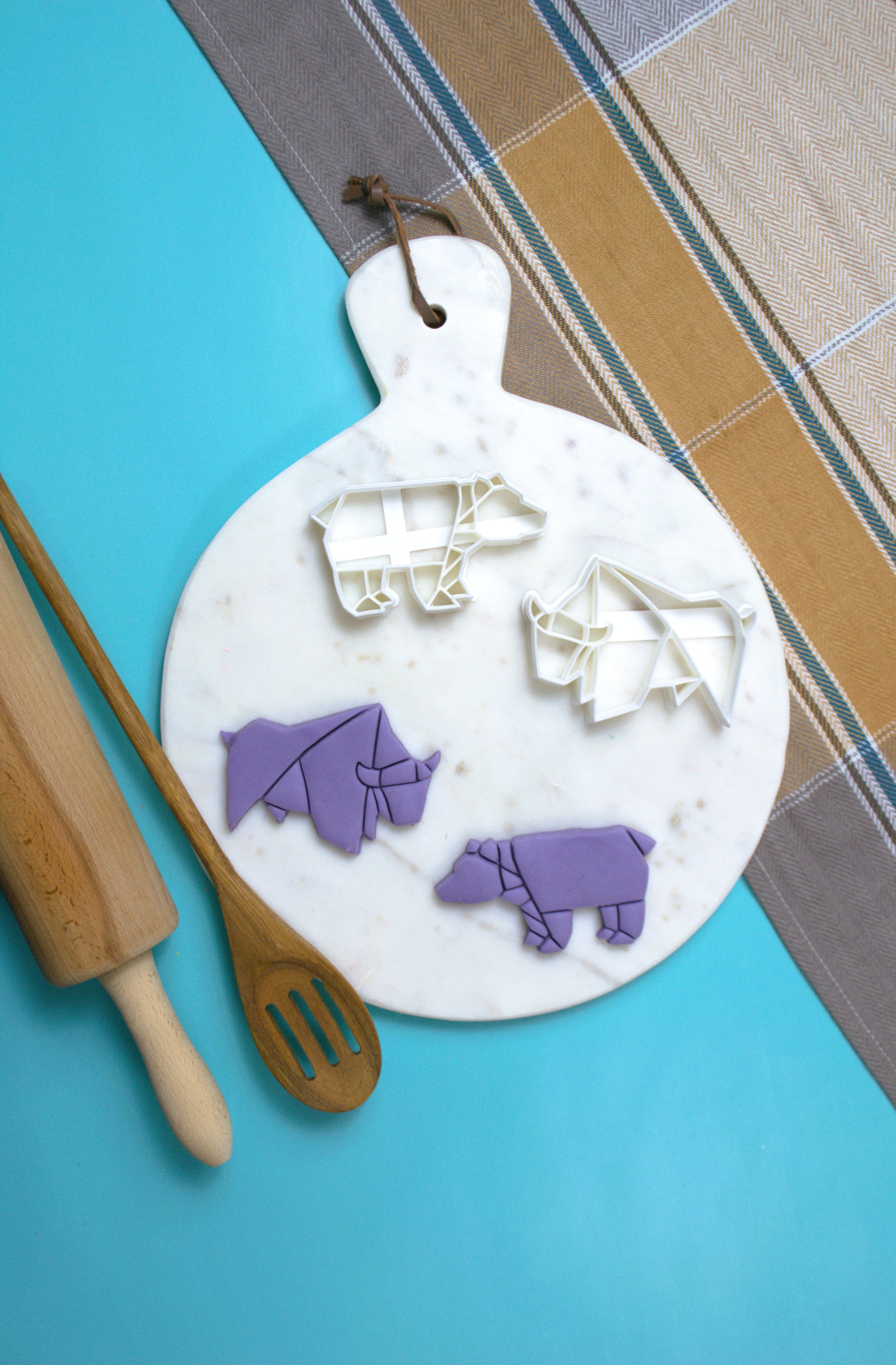 Bull and Bear Cookie Cutter Set 3d model
