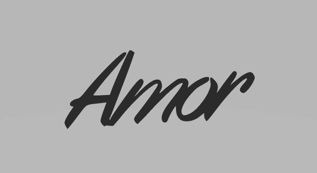 Amor 2D Art.stl 3d model