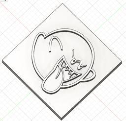 Plaque tête de Boo 3d model