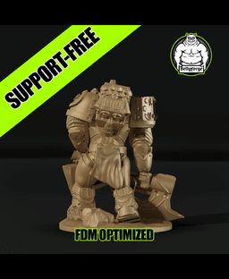Support-Free FDM | Void Paladins – Relic Bearer | Sci-Fi Sacred Warrior Proxy 3d model