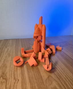 Rocket Puzzle – 21 Piece Interlocking Model 3d model