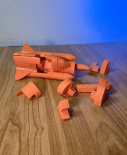Rocket Puzzle – 21 Piece Interlocking Model 3d model