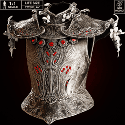 HOSLOW'S CUIRASS PAULDRONS GORGET TASSETS life size cosplay – Elden Ring Fan Art STL 3d model