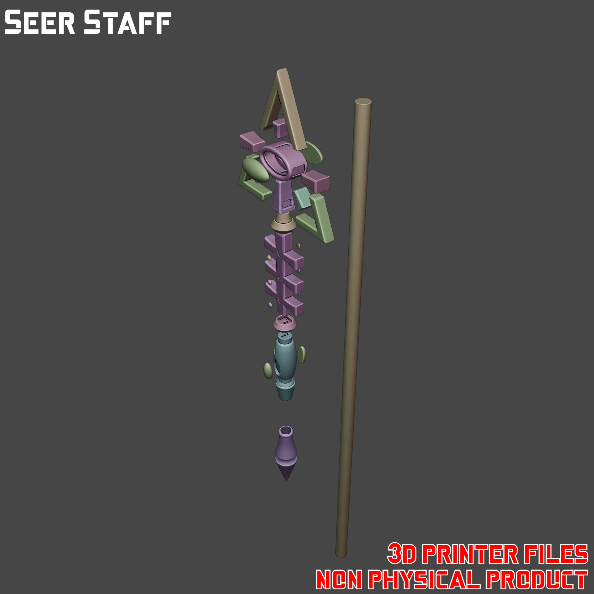 Seer Staff 3d model