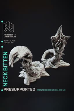 Neck Biter - Creature fron Behind the Veil - PRESUPPORTED - Illustrated and Stats - 32mm scale 3d model