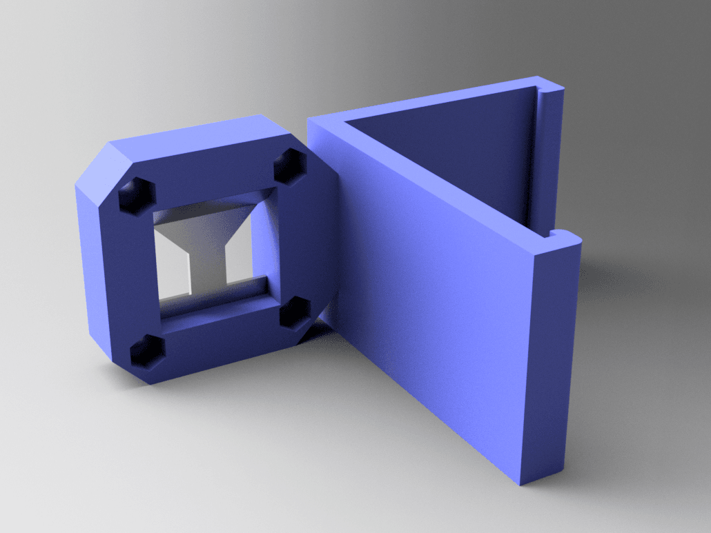 Display holder for 5" display (BIGTREETECH PI TFT50) for Anycubic i3 Mega (S) 3d model