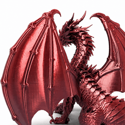 OBSIDIAN FLAME DRAGON / GOTHIC DECOR / SHELF SCULPTURE DECOR / MODERN DRAGON SCULPTURE 3d model