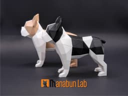 Low Poly French Bulldog Magnet Puzzle (No supports, no AMS) 3d model
