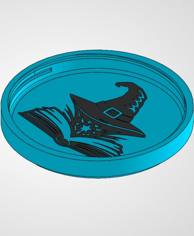 Wizard Dice Container And Tray Threaded 3d model