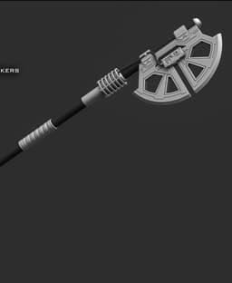 Mandalorian executioner vibro ax 3d model