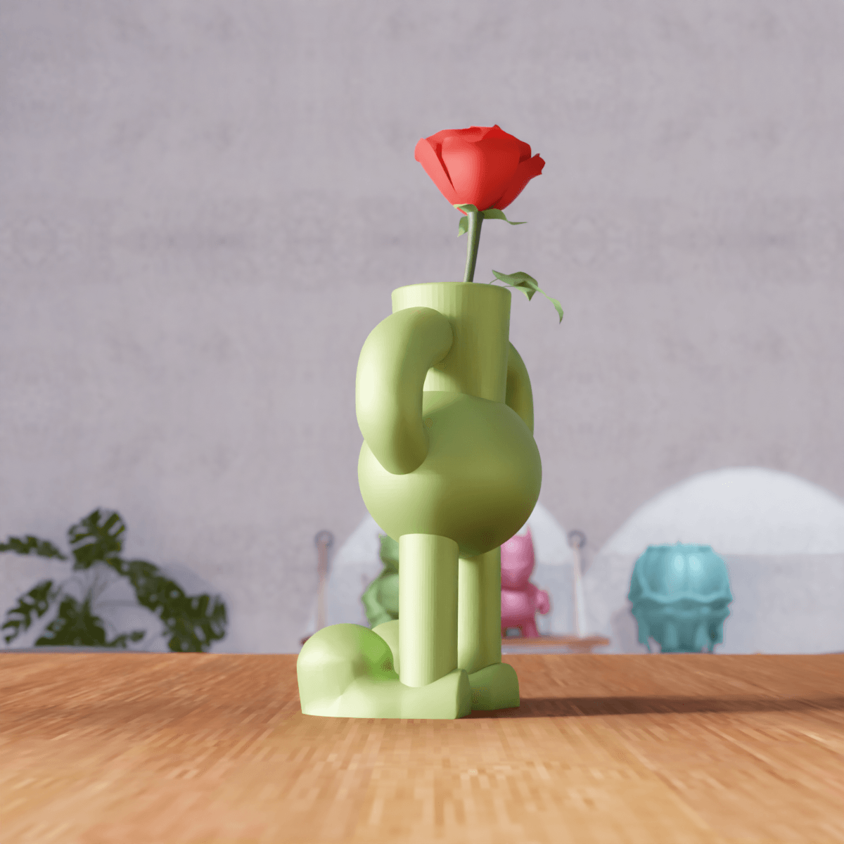 Character Planter - Modern Cartoon Vase 3d model