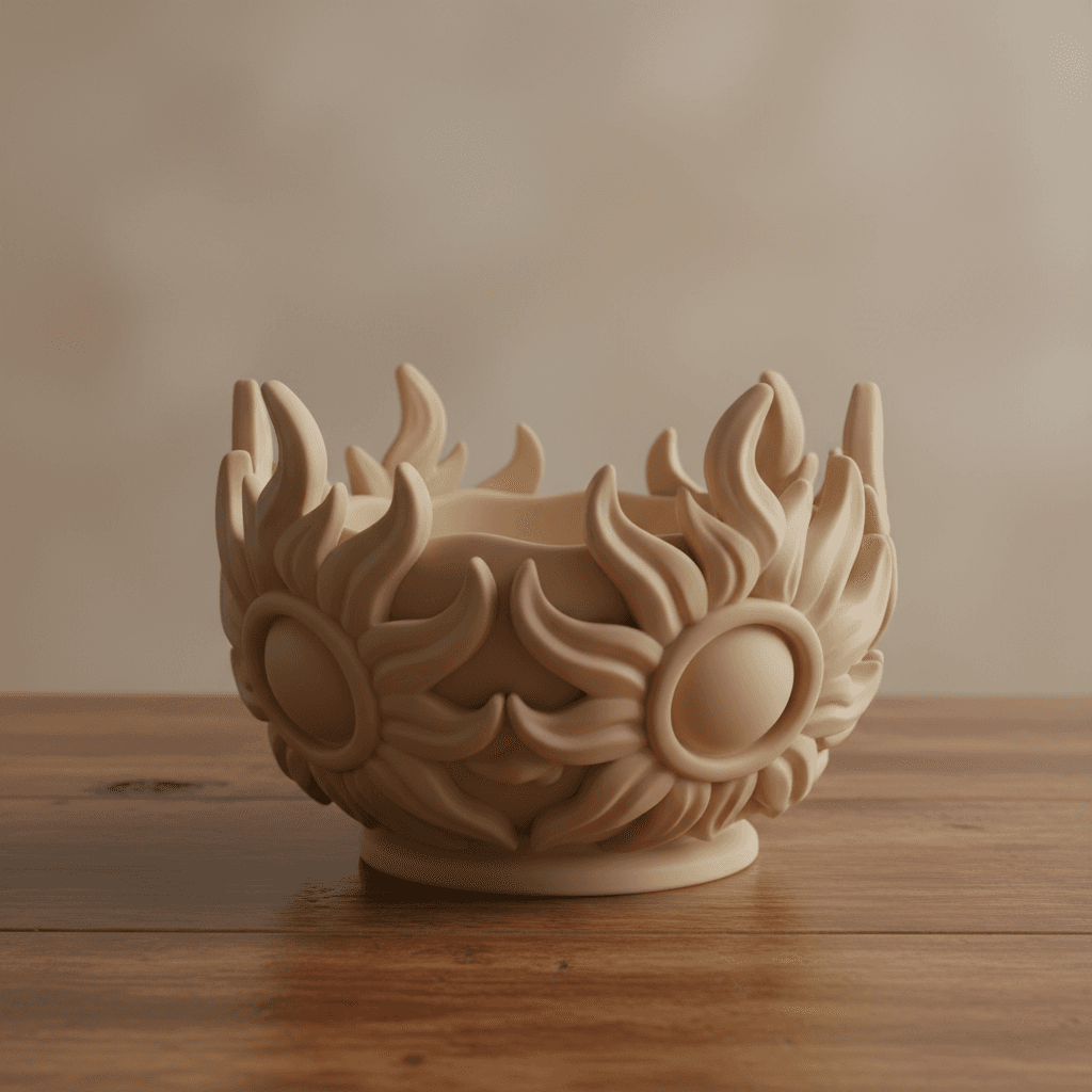 Sun Storage Organizer Basket High Detail STL 3d model