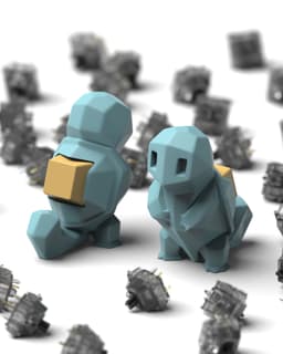 Squirtle - Keyboard clicker 3d model