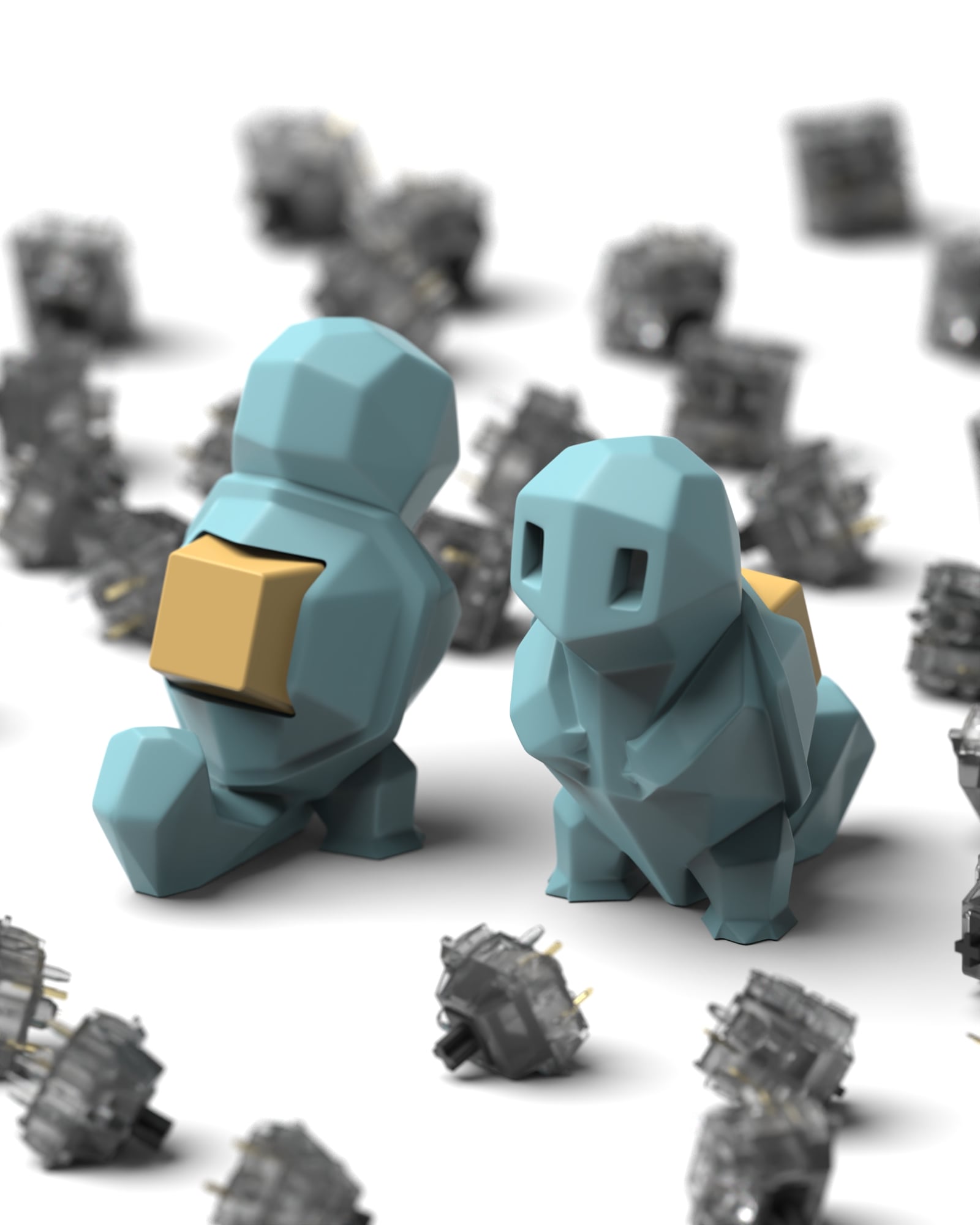 Squirtle - Keyboard clicker 3d model
