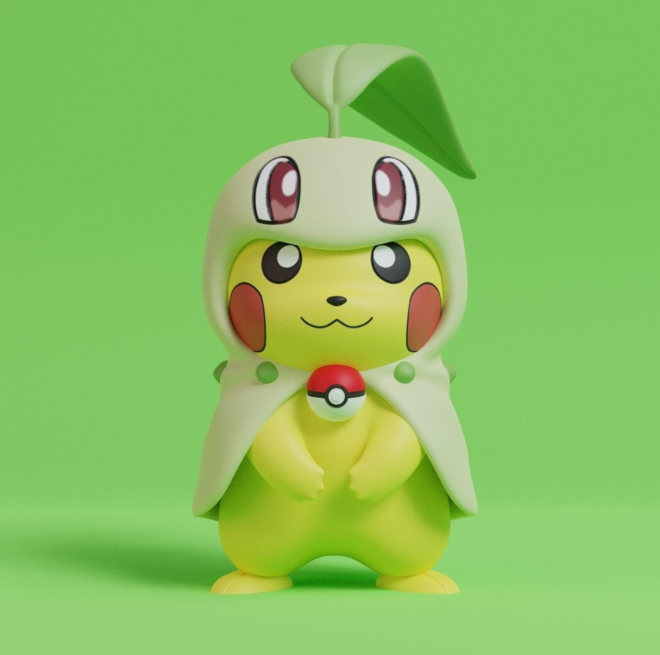 Cosplay Pikachu - Chikorita 3d model