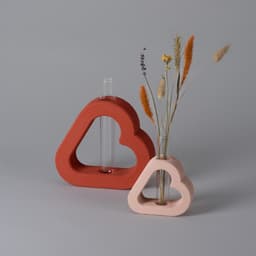 HEART Vase for Glass Inserts - 2 Sizes 3d model