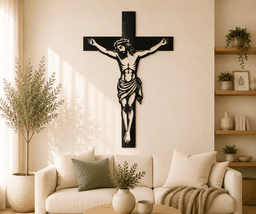 Jesus On Cross 2D Wall Art.3mf 3d model