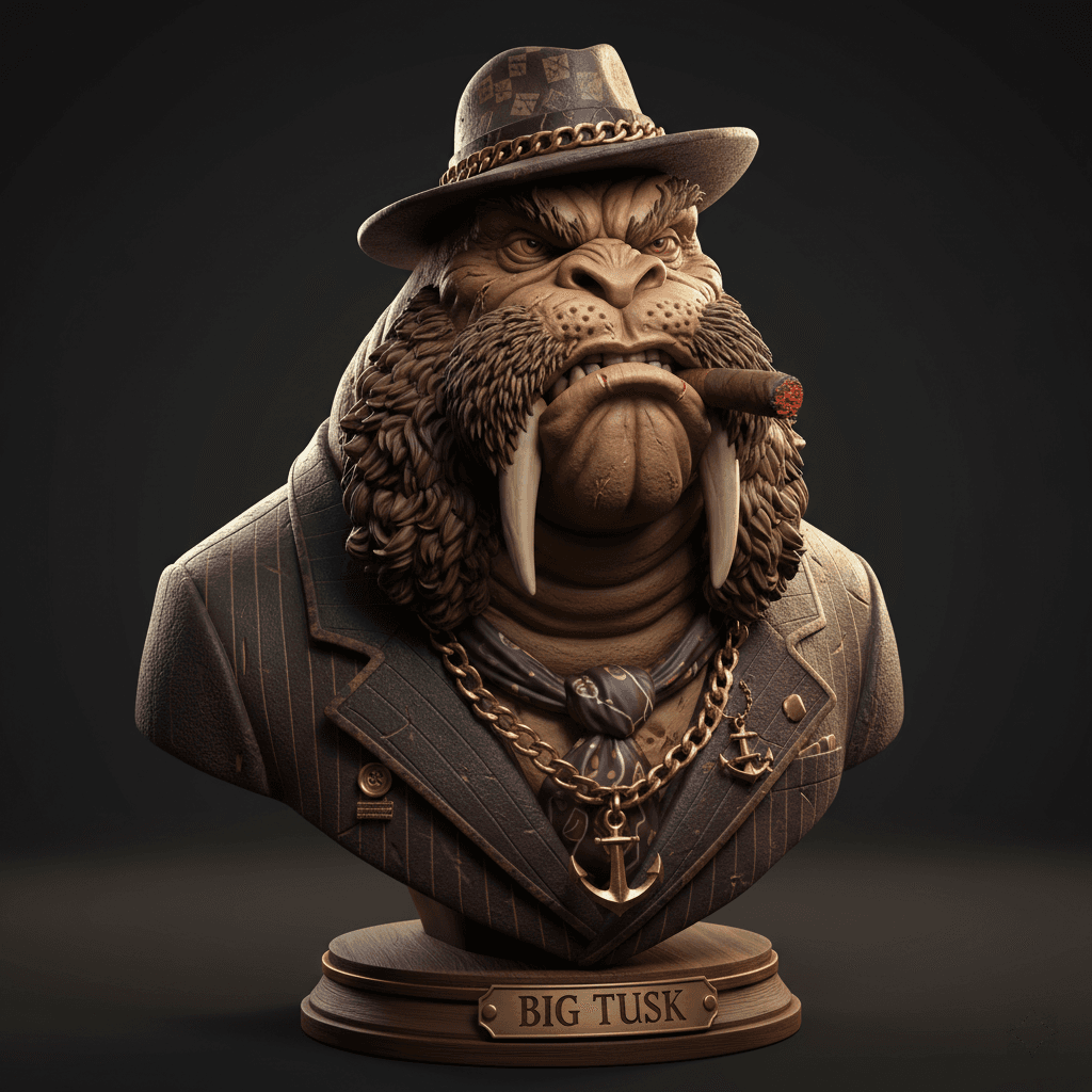 Mafia Walrus Bust Boss Printable STL Download 3d model