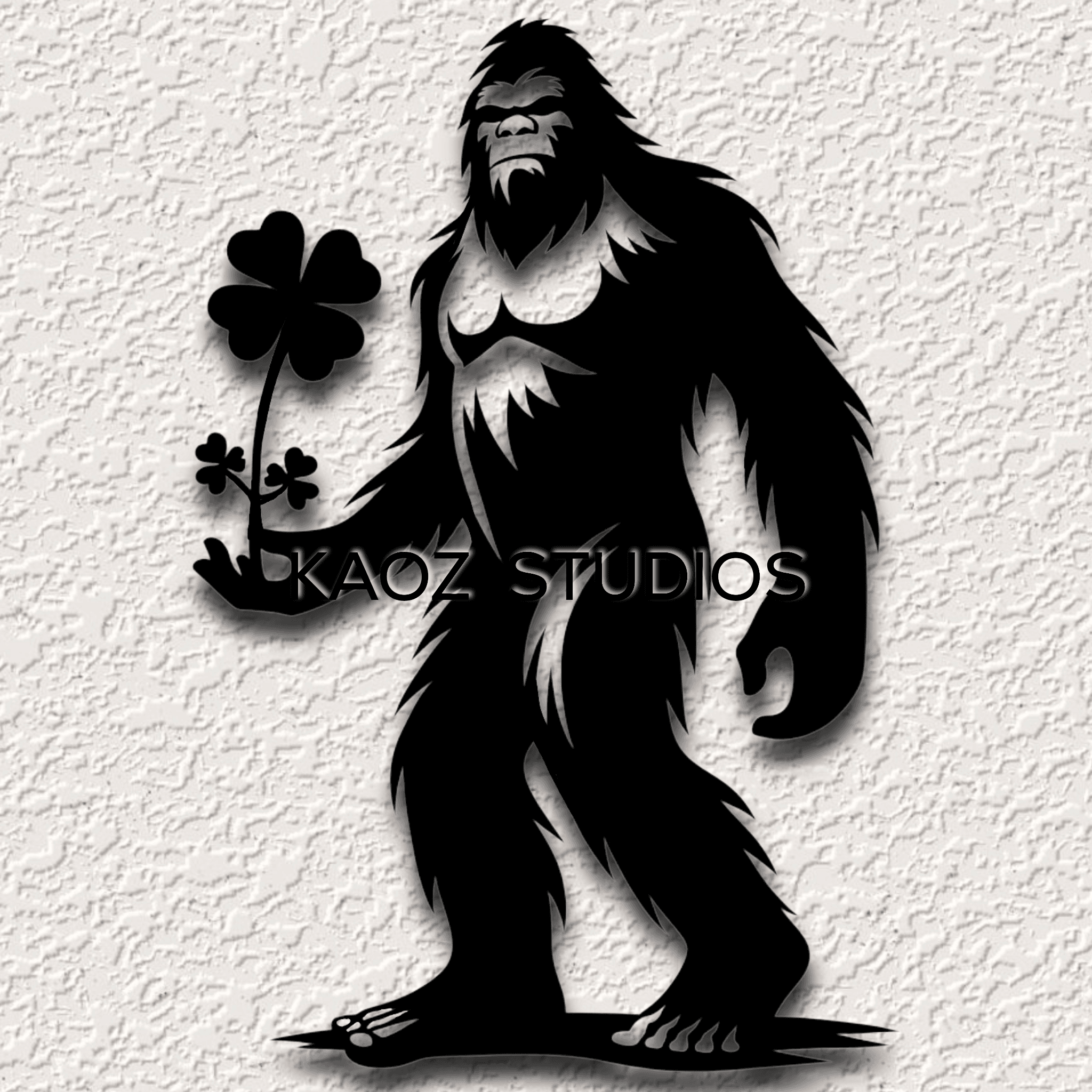 big foot wall art sasquatch wall decor funny st patricks day decoration 3d model
