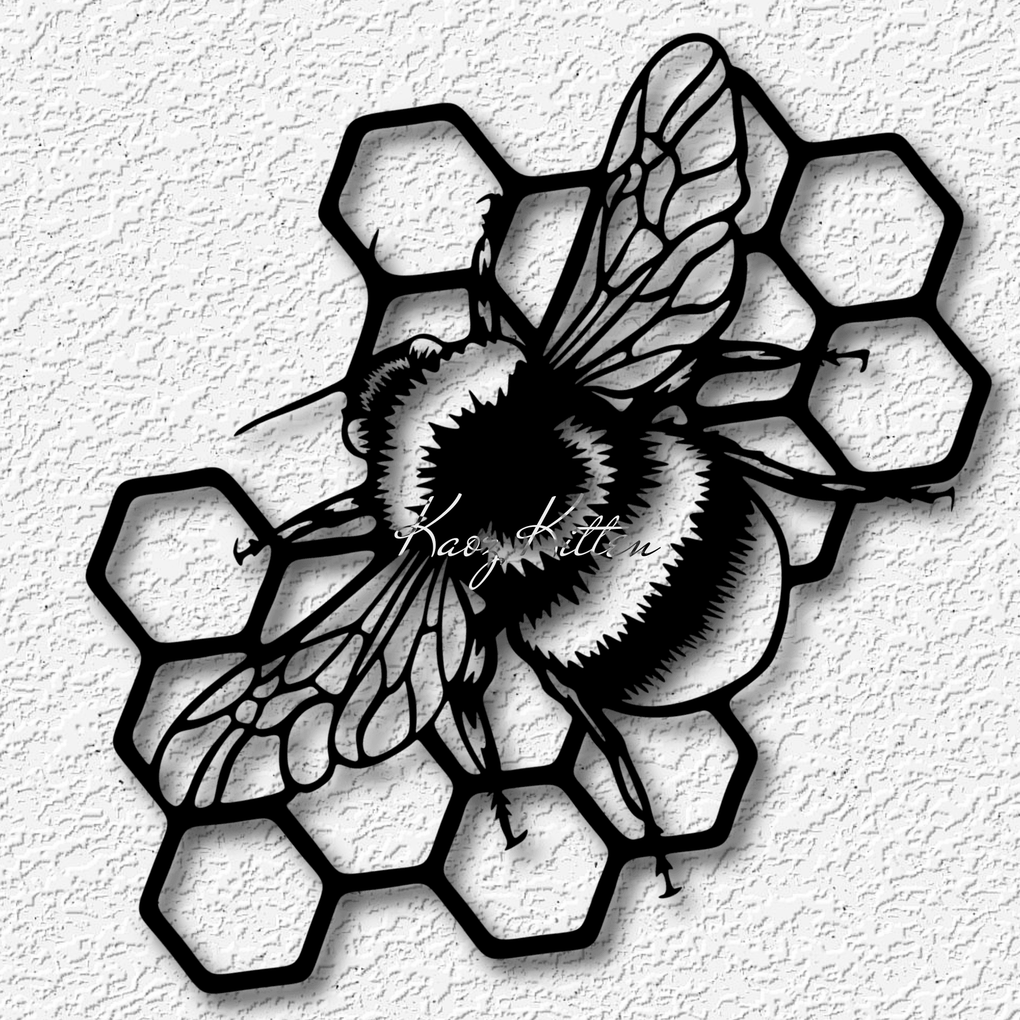 bumblebee honeycomb wall art bee home decor 3d model