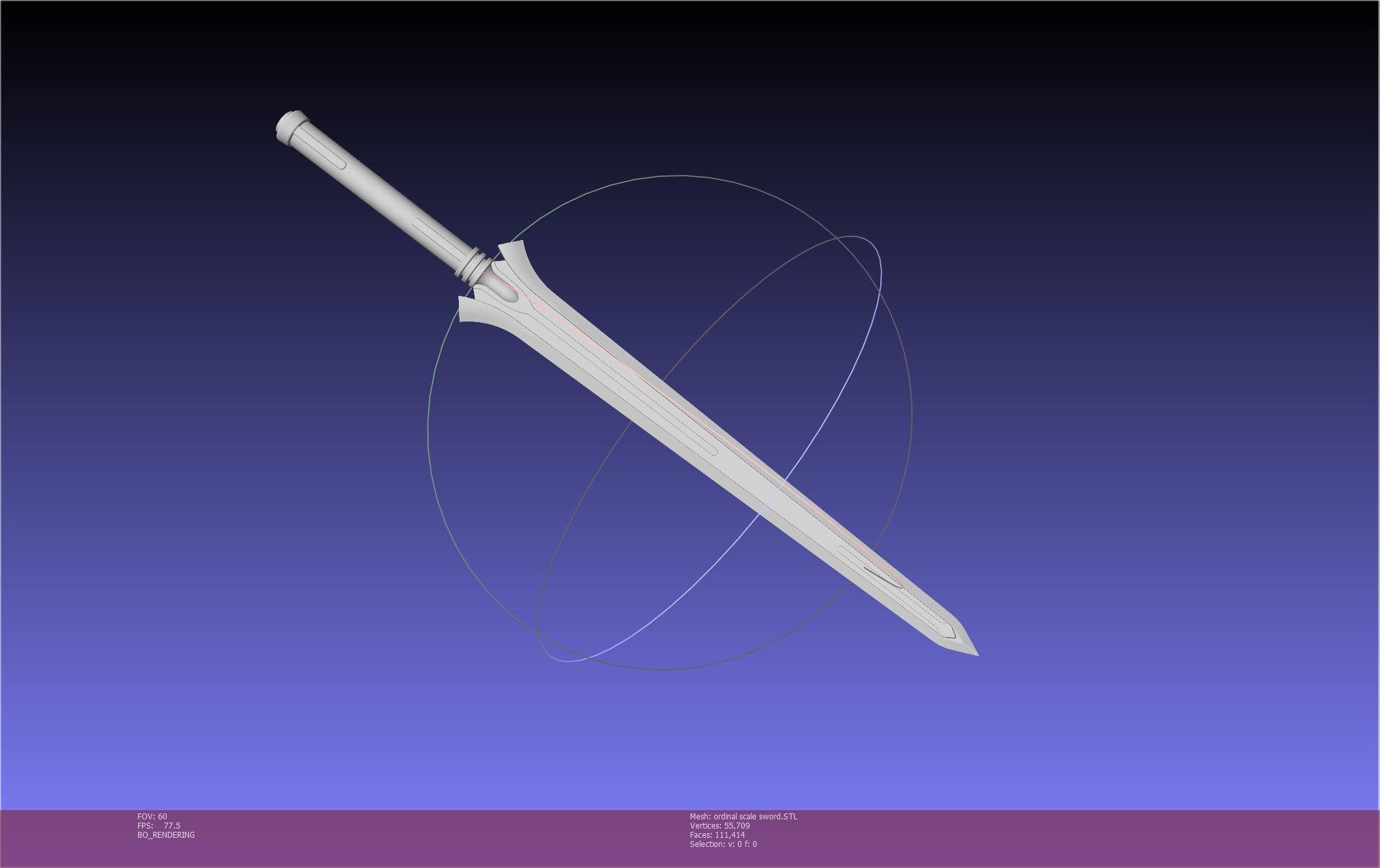 Sword Art Online Kirito Ordinal Scale Main Sword 3d model
