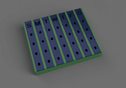 Monthly Pill Organiser 3d model