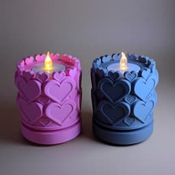 Fidget Spinner Valentine's Tealight 3d model