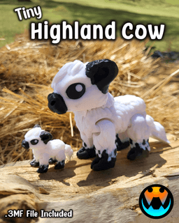 Tiny Highland Cow 3d model