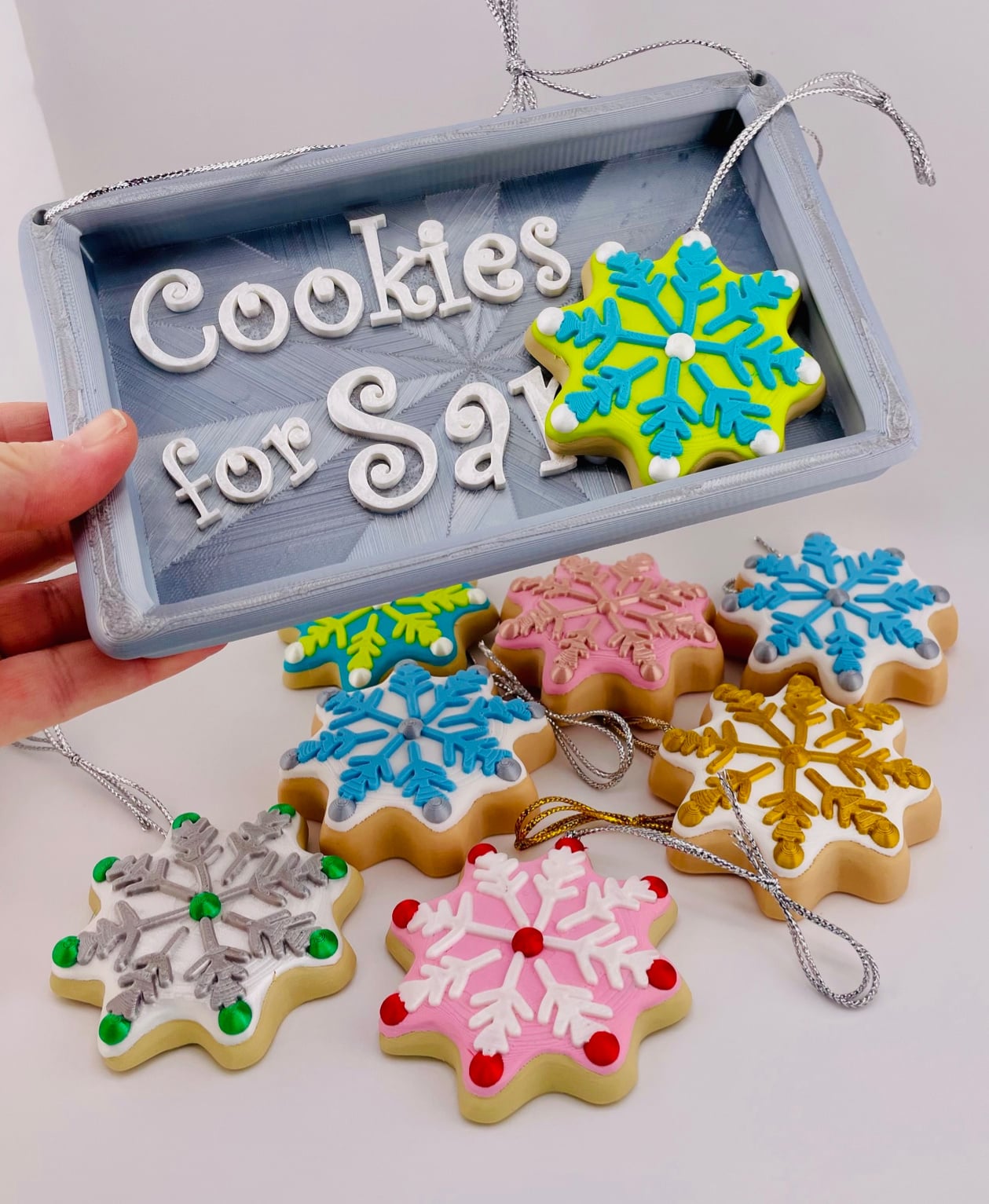 Holiday Sugar Cookie Ornament Set 3d model