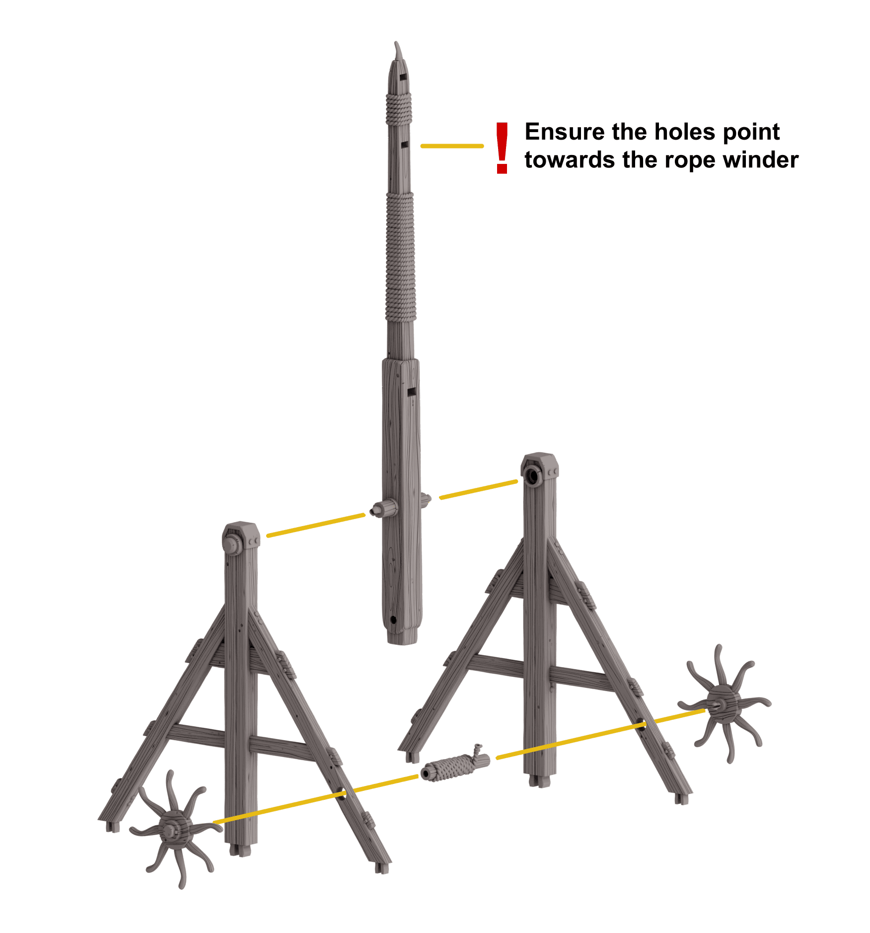 Trebuchet | Articulated Tabletop Siege Engine 3d model