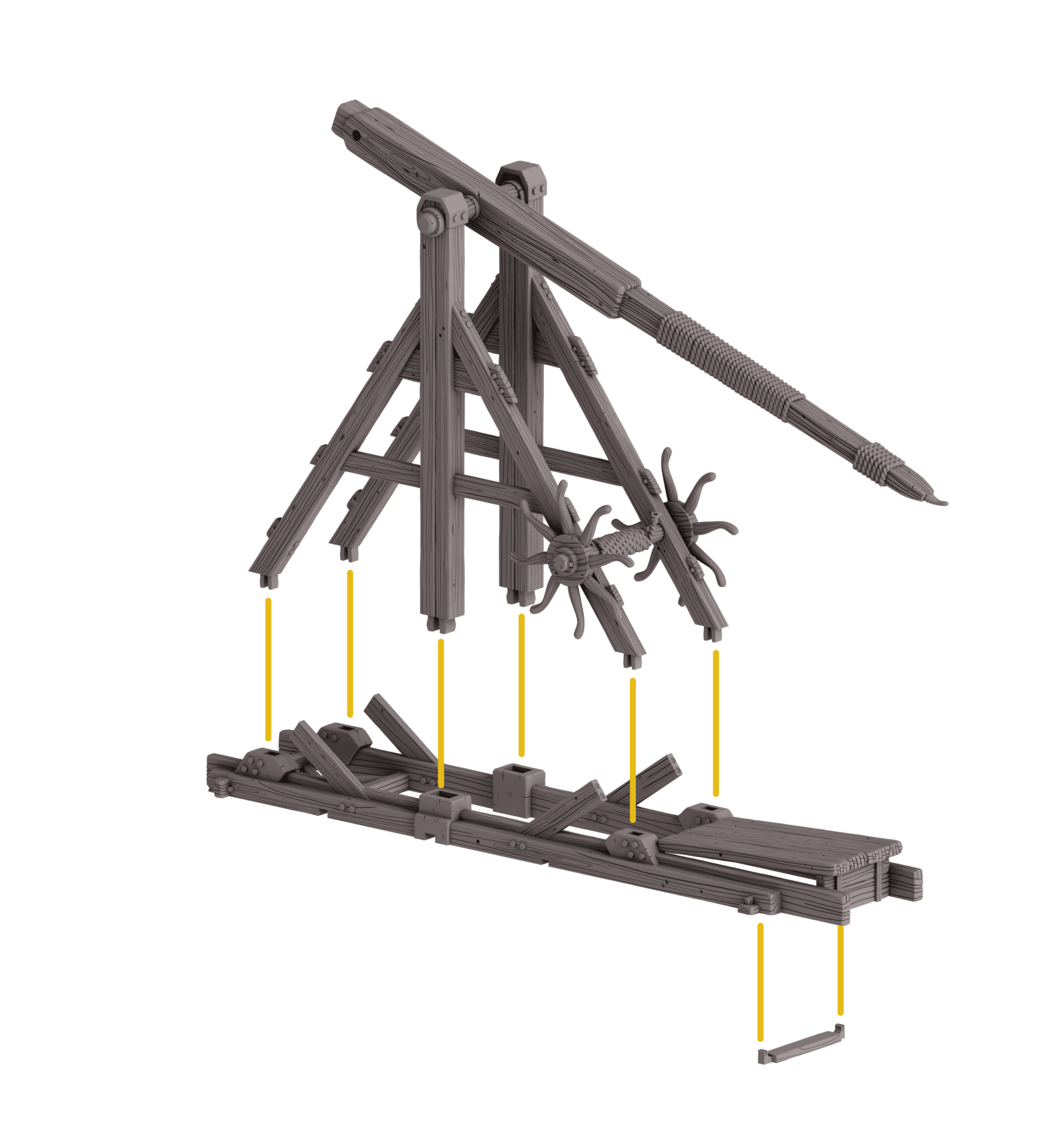 Trebuchet | Articulated Tabletop Siege Engine 3d model