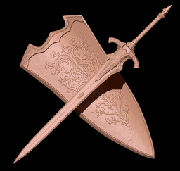 ULTIMATE PACK ARTORIAS Greatsword And Greatshield Life Size STL Fan Art Models 3d model